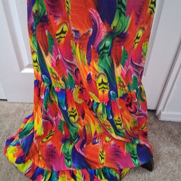 Metamorphosis Girl Colorful Maxi Dress With Cut Outs Size M - Picture 4 of 15